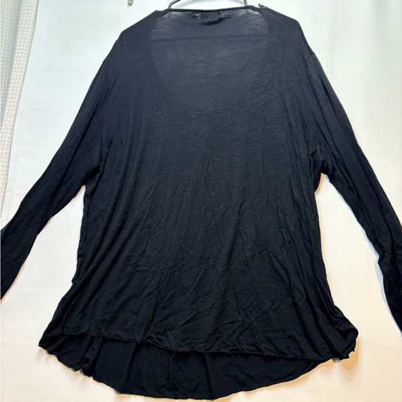 Style & Co. plus size 2x Henley Black Long Sleeve tunic top - Picture 2 of 5